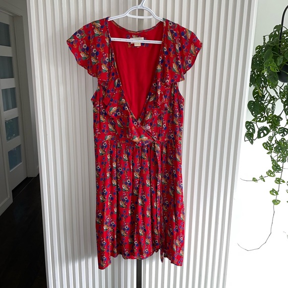 Anthropologie Maeve Rosalia Wrap Dress Sz 14 US - Picture 3 of 8